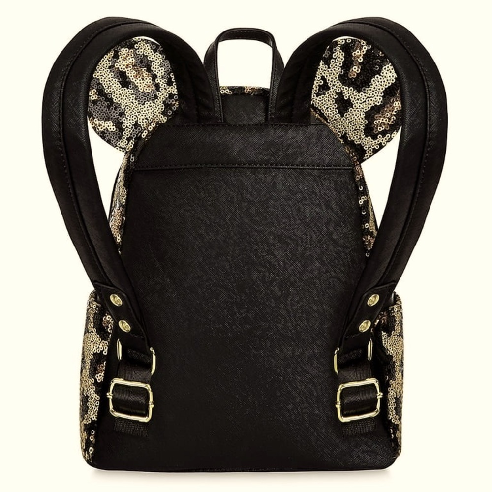 Minnie Mouse Leopard Cheetah Sequined Print Loungefly Mini Backpack - Picture 5 of 5